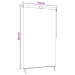 vidaXL Roleta Antracitová a biela 140 x 250 cm Textil a hliník – Obrázok 10