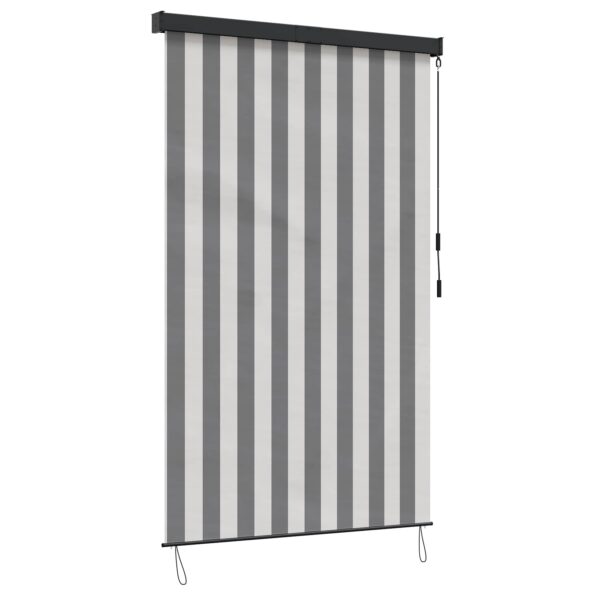 vidaXL Roleta Antracitová a biela 140 x 250 cm Textil a hliník – Obrázok 2
