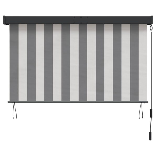 vidaXL Roleta Antracitová a biela 140 x 250 cm Textil a hliník – Obrázok 3