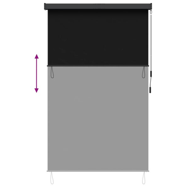 vidaXL Roleta Čierna 160 x 250 cm Textil a hliník – Obrázok 7