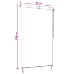 vidaXL Roleta Hnedá 160 x 250 cm Textil a hliník – Obrázok 9