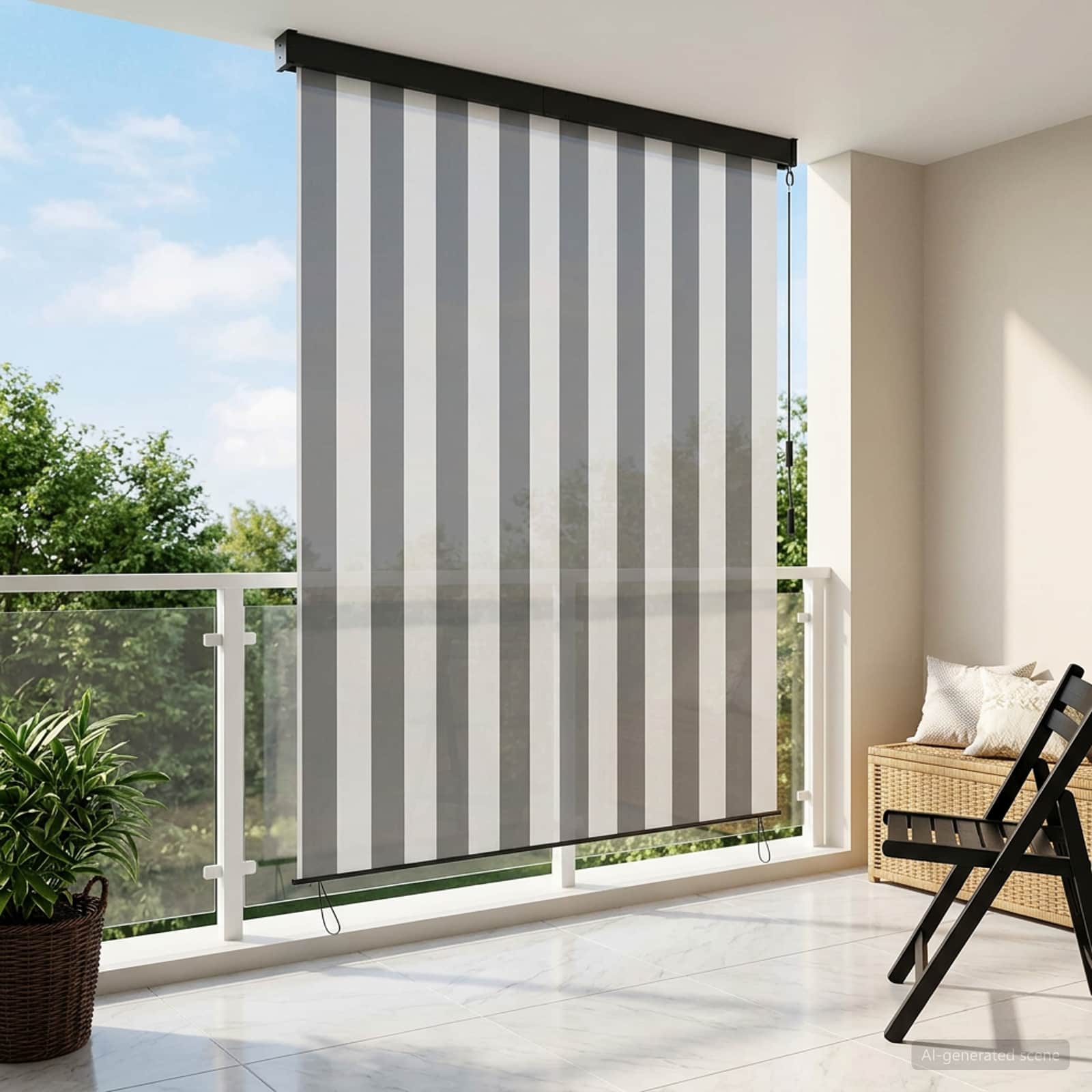 42037200_1.jpg vidaXL Roleta Antracitová a biela 180 x 250 cm Textil a hliník – Obrázok 1