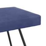 vidaXL lavička Jednofarebný Policajná modrá 110 x 40 x 45 cm Zamat – Obrázok 4