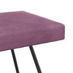 vidaXL lavička Jednofarebný Fialová 110 x 40 x 45 cm Zamat – Obrázok 4