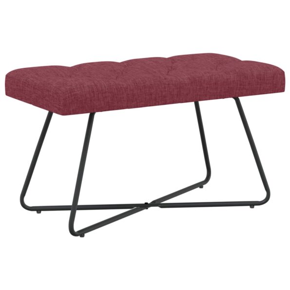 vidaXL Lavica s gombíkovým prešívaním Víno červené 80 x 40 x 46 cm – Obrázok 2