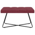 vidaXL Lavica s gombíkovým prešívaním Víno červené 80 x 40 x 46 cm – Obrázok 4