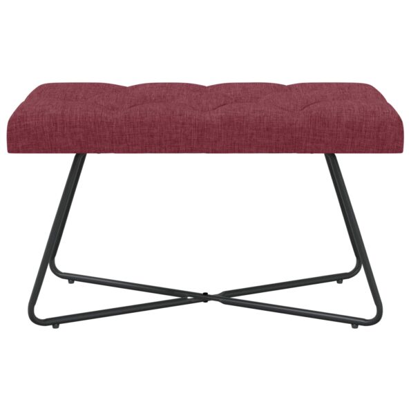 vidaXL Lavica s gombíkovým prešívaním Víno červené 80 x 40 x 46 cm – Obrázok 4
