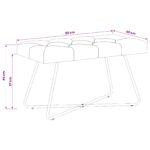 vidaXL Lavica s gombíkovým prešívaním Víno červené 80 x 40 x 46 cm – Obrázok 8