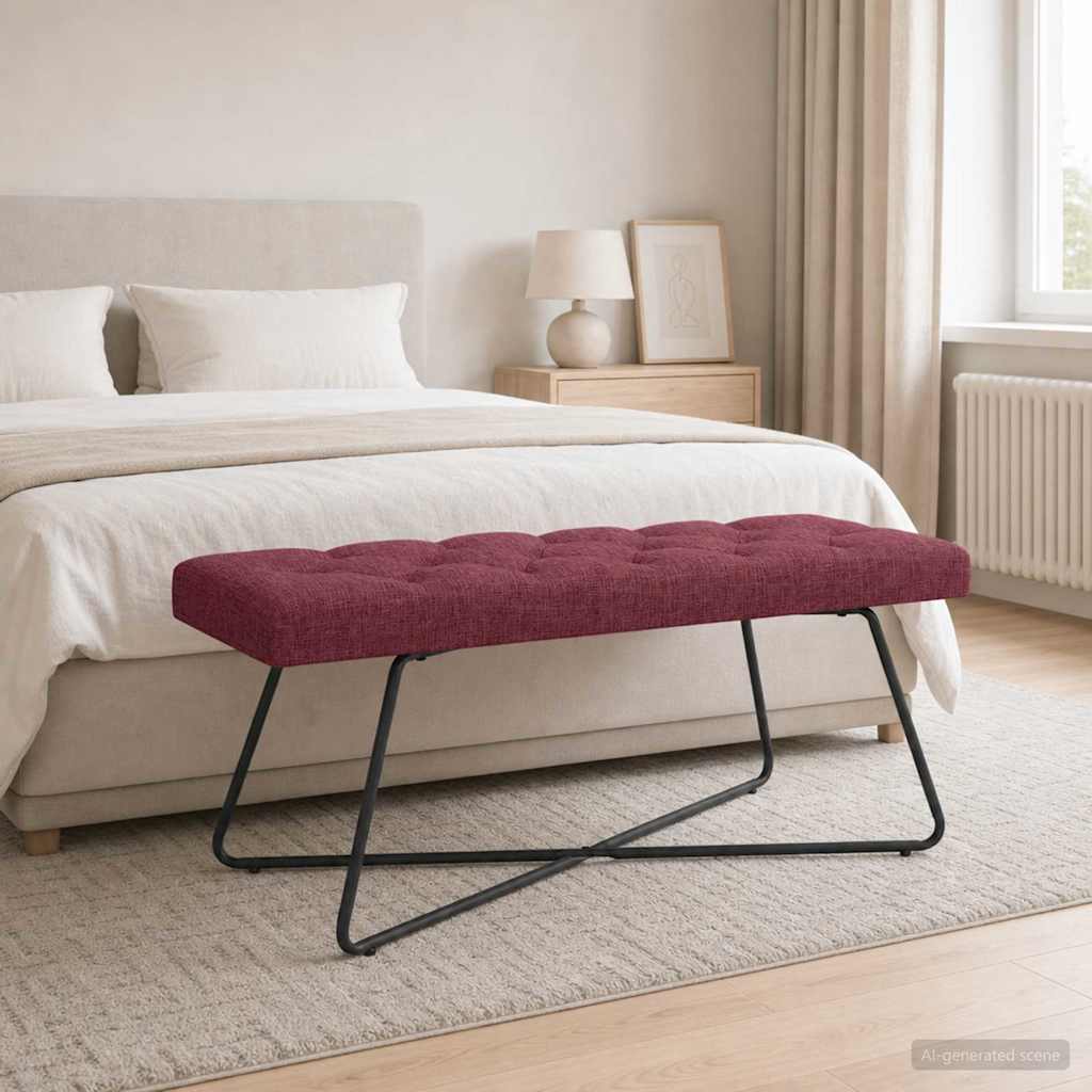 42038374_1.jpg vidaXL Lavica s gombíkovým prešívaním Víno červené 110 x 40 x 46 cm – Obrázok 1