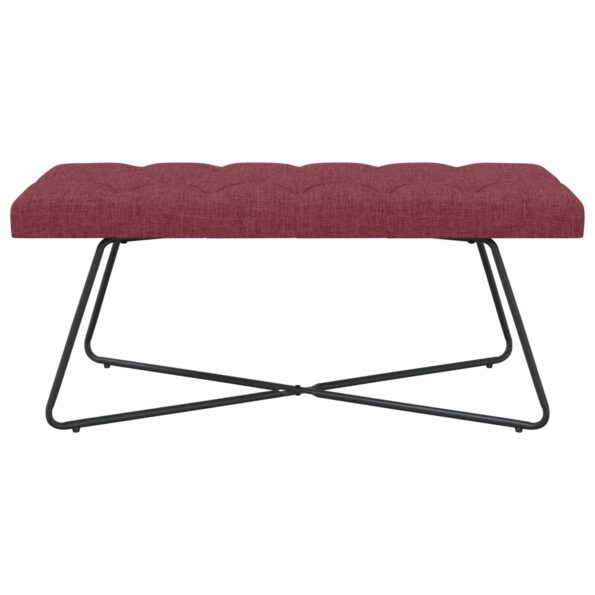 vidaXL Lavica s gombíkovým prešívaním Víno červené 110 x 40 x 46 cm – Obrázok 3
