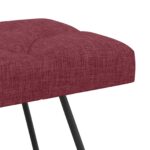 vidaXL Lavica s gombíkovým prešívaním Víno červené 110 x 40 x 46 cm – Obrázok 4