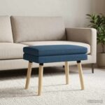 vidaXL Dvojvrstvová lavica Modrá 60 x 40 x 46 cm Látka – Obrázok 3