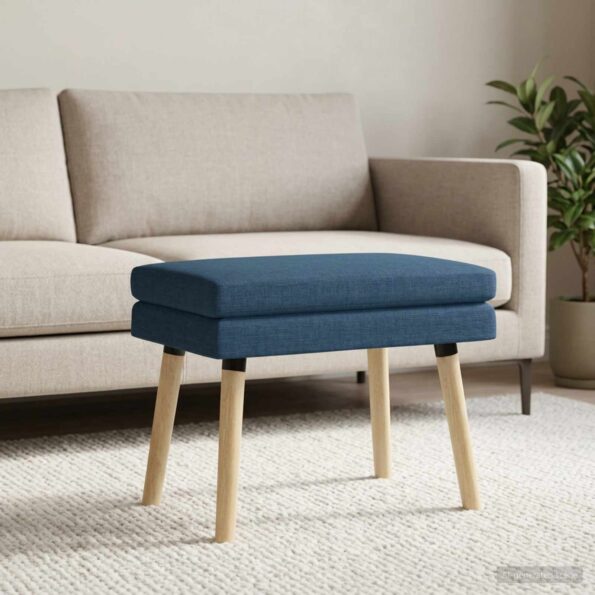 vidaXL Dvojvrstvová lavica Modrá 60 x 40 x 46 cm Látka – Obrázok 3