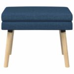 vidaXL Dvojvrstvová lavica Modrá 60 x 40 x 46 cm Látka – Obrázok 4