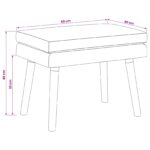 vidaXL Dvojvrstvová lavica Tmavá žltá 60 x 40 x 46 cm Látka – Obrázok 8