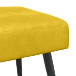 vidaXL Lavica s gombíkovým prešívaním Žltá 80 x 40 x 46 cm Zamat – Obrázok 4
