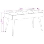 vidaXL Lavica s gombíkovým prešívaním Žltá 80 x 40 x 46 cm Zamat – Obrázok 7