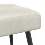 vidaXL Lavica s gombíkovým prešívaním Krémová 80 x 40 x 46 cm Zamat – Obrázok 4