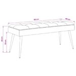 vidaXL Lavica s gombíkovým prešívaním Tyrkysová 110 x 40 x 46 cm Zamat – Obrázok 7