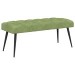 vidaXL Lavica s gombíkovým prešívaním Svetlo zelená 110 x 40 x 46 cm – Obrázok 2
