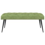 vidaXL Lavica s gombíkovým prešívaním Svetlo zelená 110 x 40 x 46 cm – Obrázok 3