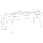 vidaXL Lavica s gombíkovým prešívaním Ružová 110 x 40 x 46 cm Zamat – Obrázok 7