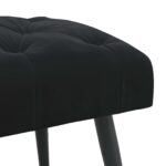 vidaXL Lavica s gombíkovým prešívaním Čierna 110 x 40 x 46 cm Zamat – Obrázok 4