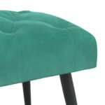 vidaXL Lavica s gombíkovým prešívaním Tyrkysová 110 x 40 x 46 cm Zamat – Obrázok 4