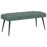 vidaXL Lavica s gombíkovým prešívaním Morská zelená 110 x 40 x 46 cm – Obrázok 2