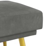 vidaXL Dvojvrstvová lavica Tmavosivá 120 x 45 x 46 cm Zamat – Obrázok 4