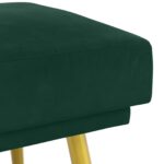 vidaXL Dvojvrstvová lavica Tmavozelená 120 x 45 x 46 cm Zamat – Obrázok 4