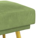 vidaXL Dvojvrstvová lavica Svetlo zelená 120 x 45 x 46 cm Zamat – Obrázok 4