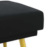 vidaXL Dvojvrstvová lavica Čierna 120 x 45 x 46 cm Zamat – Obrázok 4