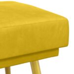 vidaXL Dvojvrstvová lavica Žltá 120 x 45 x 46 cm Zamat – Obrázok 4