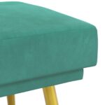 vidaXL Dvojvrstvová lavica Tyrkysová 120 x 45 x 46 cm Zamat – Obrázok 4