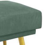 vidaXL Dvojvrstvová lavica Morská zelená 120 x 45 x 46 cm Zamat – Obrázok 4