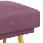 vidaXL Dvojvrstvová lavica Fialová 120 x 45 x 46 cm Zamat – Obrázok 4