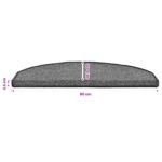vidaXL Samolepiace schodové rohože 15 pcs Tmavosivá 80 x 24,5 x 3,5 cm – Obrázok 9