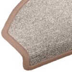 vidaXL Samolepiace schodové rohože Polkruh 15 pcs Svetlohnedá – Obrázok 7