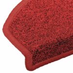 vidaXL Samolepiace schodové rohože 15 pcs Červená 80 x 24,5 x 3,5 cm – Obrázok 7