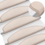 vidaXL Samolepiace schodové rohože 15 pcs Sivohnedá 80 x 24,5 x 3,5 cm – Obrázok 2
