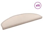 vidaXL Samolepiace schodové rohože 15 pcs Sivohnedá 80 x 24,5 x 3,5 cm – Obrázok 3