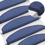 vidaXL Samolepiace schodové rohože 15 pcs Modrá 80 x 24,5 x 3,5 cm – Obrázok 2