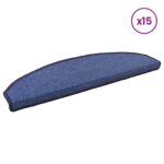 vidaXL Samolepiace schodové rohože 15 pcs Modrá 80 x 24,5 x 3,5 cm – Obrázok 3