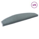 vidaXL Samolepiace schodové rohože Polkruh 15 pcs Morsky modrá – Obrázok 3