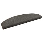 vidaXL Samolepiace schodové rohože 15 pcs Tmavosivá 80 x 24,5 x 3,5 cm