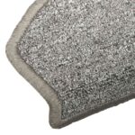 vidaXL Samolepiace schodové rohože Polkruh 15 pcs Svetlosivá – Obrázok 7