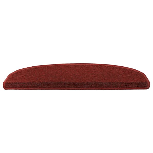 vidaXL Samolepiace schodové rohože Polkruh 15 pcs Bordeaux červená – Obrázok 4