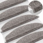 vidaXL Samolepiace schodové rohože 15 pcs Sivá 80 x 24,5 x 3,5 cm – Obrázok 2