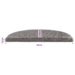 vidaXL Samolepiace schodové rohože 15 pcs Sivá 80 x 24,5 x 3,5 cm – Obrázok 9